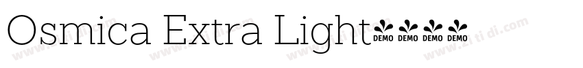 Osmica Extra Light字体转换